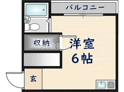 ロイヤルシード小阪(ワンルーム/3階)の間取り写真