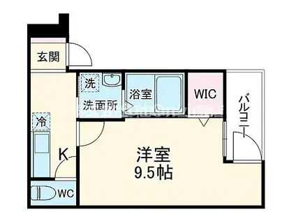 フジパレス八戸ノ里III番館(1K/1階)の間取り写真