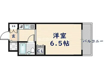 ロイヤルアーク八戸ノ里(1K/3階)の間取り写真