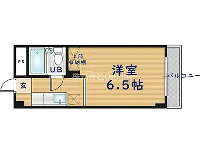 サニーハイム上小阪(ワンルーム/1階)の間取り写真