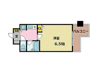 JR東西線 北新地駅 徒歩4分 11階建 築27年(1K/10階)の間取り写真