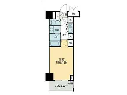 大阪メトロ長堀鶴見緑地線 西長堀駅 徒歩5分 10階建 築17年(1K/6階)の間取り写真