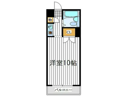 大阪メトロ千日前線 野田阪神駅 徒歩2分 5階建 築36年(1K/4階)の間取り写真