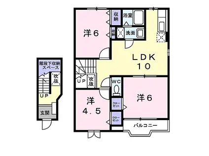 ロメオ エステ-トI(3LDK/2階)の間取り写真