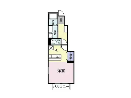 JR可部線 安芸長束駅 徒歩9分 2階建 築16年(1K/1階)の間取り写真