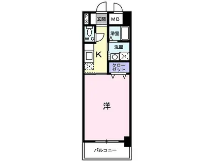 JR芸備線 戸坂駅 徒歩15分 4階建 築19年(1K/2階)の間取り写真
