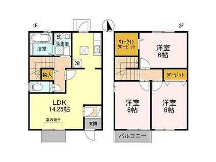 アリビオ黒田(3LDK)の間取り写真