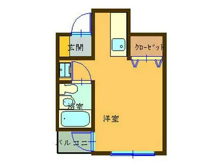 JR播但線 野里駅 徒歩25分 3階建 築37年(ワンルーム/2階)の間取り写真