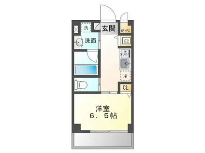 JR山陽本線 英賀保駅 徒歩3分 5階建 築1年(1K/3階)の間取り写真