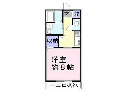 JR播但線 溝口駅 徒歩4分 2階建 築14年(1K/2階)の間取り写真