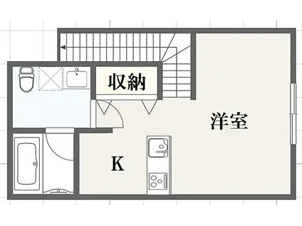 山陽電鉄本線 亀山駅(兵庫) 徒歩24分 2階建 新築(1K/2階)の間取り写真