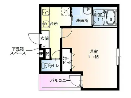 フジパレス堺石津川サウス(1K/2階)の間取り写真