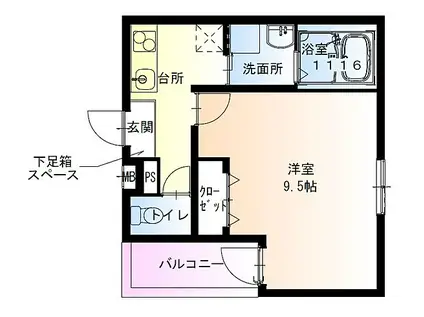 フジパレス堺石津川ノース(1K/3階)の間取り写真