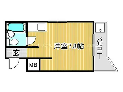 瀬田エステートシティ(ワンルーム/4階)の間取り写真