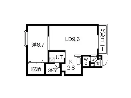 札幌市営南北線 真駒内駅 徒歩62分 2階建 築22年(1LDK/1階)の間取り写真