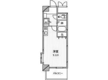 ビスタ江坂南(ワンルーム/8階)の間取り写真