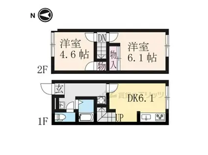 JR東海道・山陽本線 安土駅 徒歩11分 2階建 築17年(2DK/1階)の間取り写真