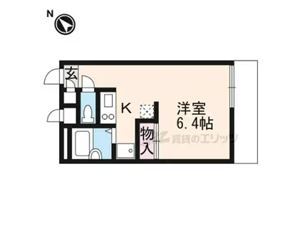 JR東海道・山陽本線 草津駅(滋賀) 徒歩24分 3階建 築25年(ワンルーム/3階)の間取り写真