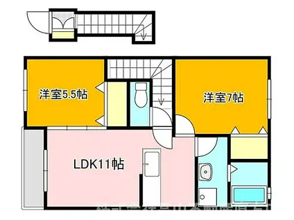 ファミリーヒルズ星ヶ丘 I(2LDK/2階)の間取り写真