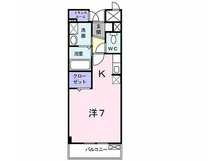 エクセレントII藤田(ワンルーム/3階)の間取り写真