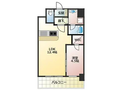 ソルテラス OSAKA イースト GATE(1LDK/13階)の間取り写真