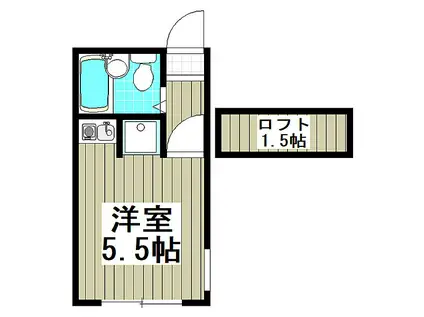 シナーラ衣笠(ワンルーム/1階)の間取り写真