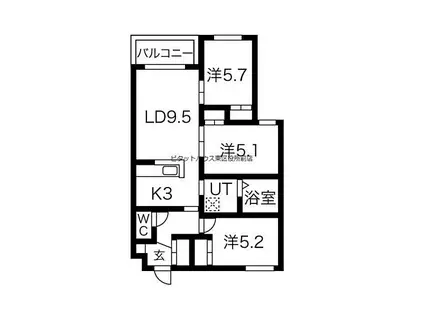 LORANGEオランジュ(3LDK/4階)の間取り写真