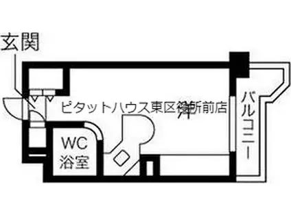 JR函館本線 札幌駅(ＪＲ) 徒歩7分 10階建 築34年(ワンルーム/6階)の間取り写真