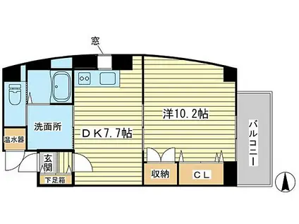 リッチ・キャッスルI(1DK/8階)の間取り写真