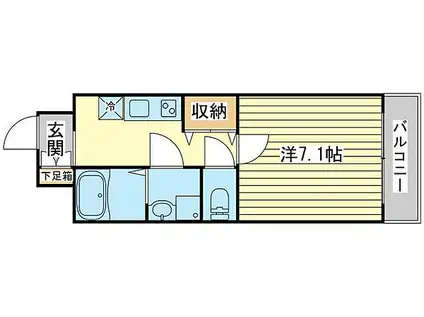 CAPITAL.I姫路(1K/5階)の間取り写真