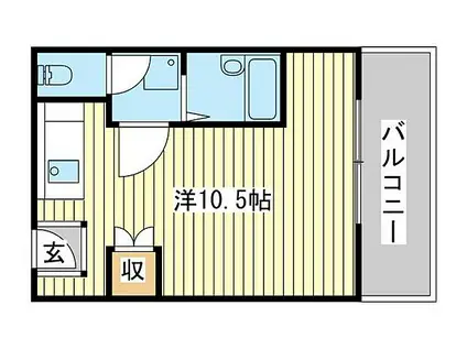 JR姫新線 播磨高岡駅 徒歩29分 2階建 築53年(ワンルーム/1階)の間取り写真