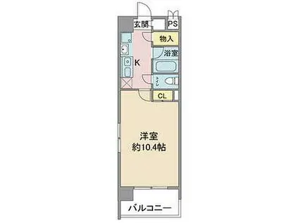 JR中央本線 新守山駅 徒歩10分 5階建 築23年(1K/3階)の間取り写真