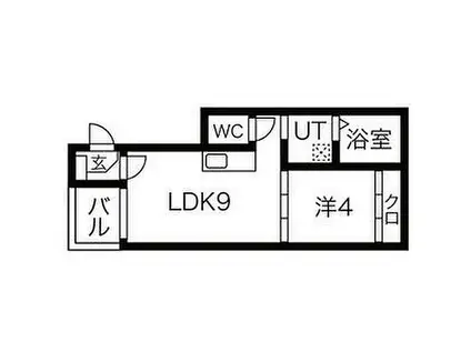 名古屋市営名城線 志賀本通駅 徒歩3分 3階建 築7年(1LDK/3階)の間取り写真