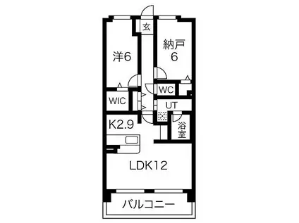 名鉄瀬戸線 小幡駅 徒歩10分 6階建 築14年(2LDK/2階)の間取り写真