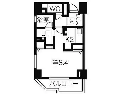 名古屋市営桜通線 車道駅 徒歩5分 15階建 築18年(ワンルーム/4階)の間取り写真