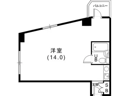 カサベラ神戸(ワンルーム/4階)の間取り写真