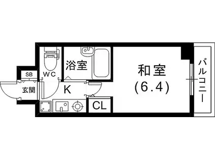 ワコーレ新神戸ステージ(1K/3階)の間取り写真
