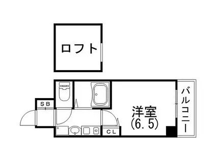 エステムコート神戸県庁前IIIフィエルテ(1K/9階)の間取り写真