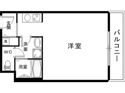 IPSXイースト(ワンルーム/9階)の間取り写真