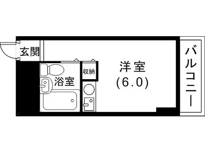 アルテハイム神戸・県庁前(ワンルーム/8階)の間取り写真