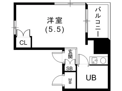 シティライフ生田(ワンルーム/4階)の間取り写真