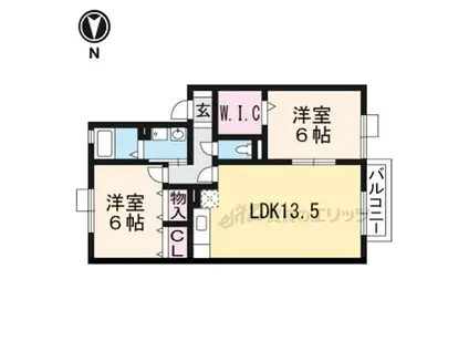 JR山陰本線 並河駅 徒歩13分 2階建 築18年(2LDK/2階)の間取り写真