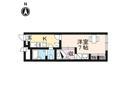 JR舞鶴線 東舞鶴駅 徒歩16分 2階建 築18年(1K/2階)の間取り写真