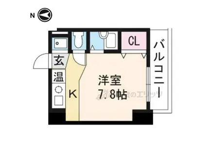 JR山陰本線 亀岡駅 徒歩16分 3階建 築28年(ワンルーム/1階)の間取り写真