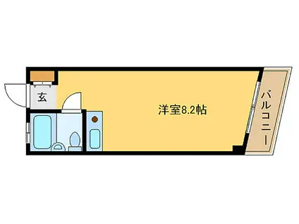 JR山陽本線 垂水駅 バス乗車時間：7分 千鳥が丘1丁目バス停で下車 徒歩5分 3階建 築28年(ワンルーム/3階)の間取り写真