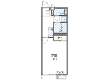 JR小海線 乙女駅 徒歩16分 2階建 築14年(1K/2階)の間取り写真