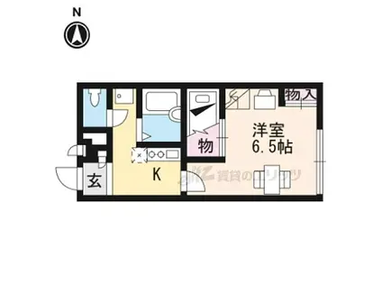 JR東海道・山陽本線 山科駅 徒歩21分 2階建 築17年(1K/1階)の間取り写真