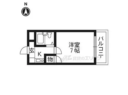 シャトー・ドゥ・クリヨン(1K/4階)の間取り写真