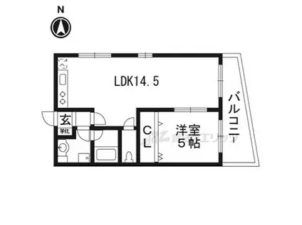 オプティトモオカI(1LDK/3階)の間取り写真