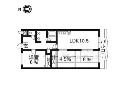 R-COURT YAMASHIRO(3LDK/3階)の間取り写真